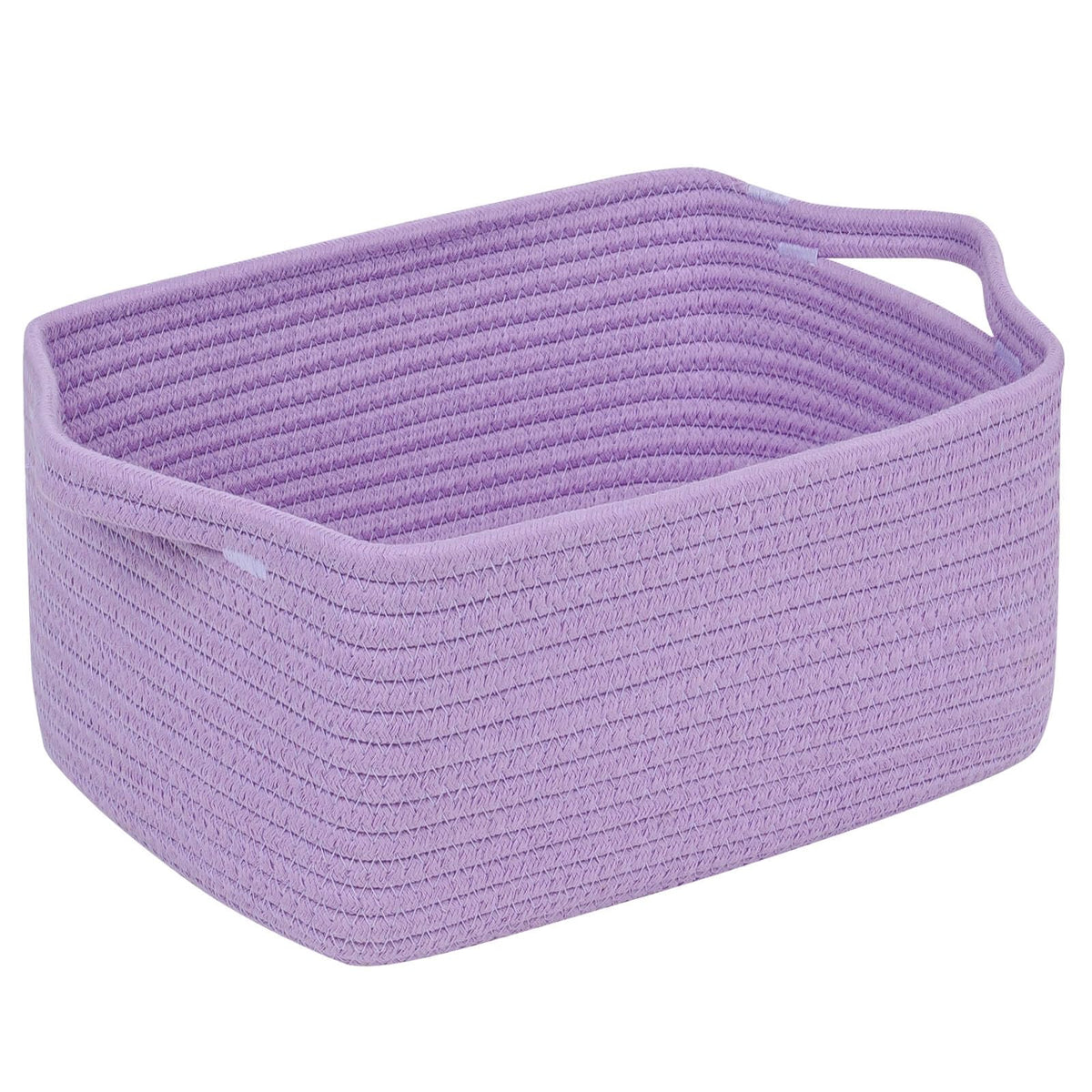 CubesLand cube storage organizer basket purple, front view, ideal for tidy shelves