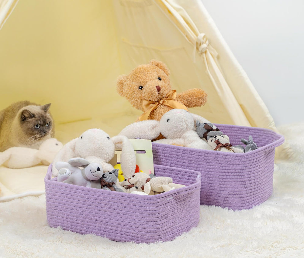 CubesLand cube storage organizer basket in nursery with toys for easy cleanup