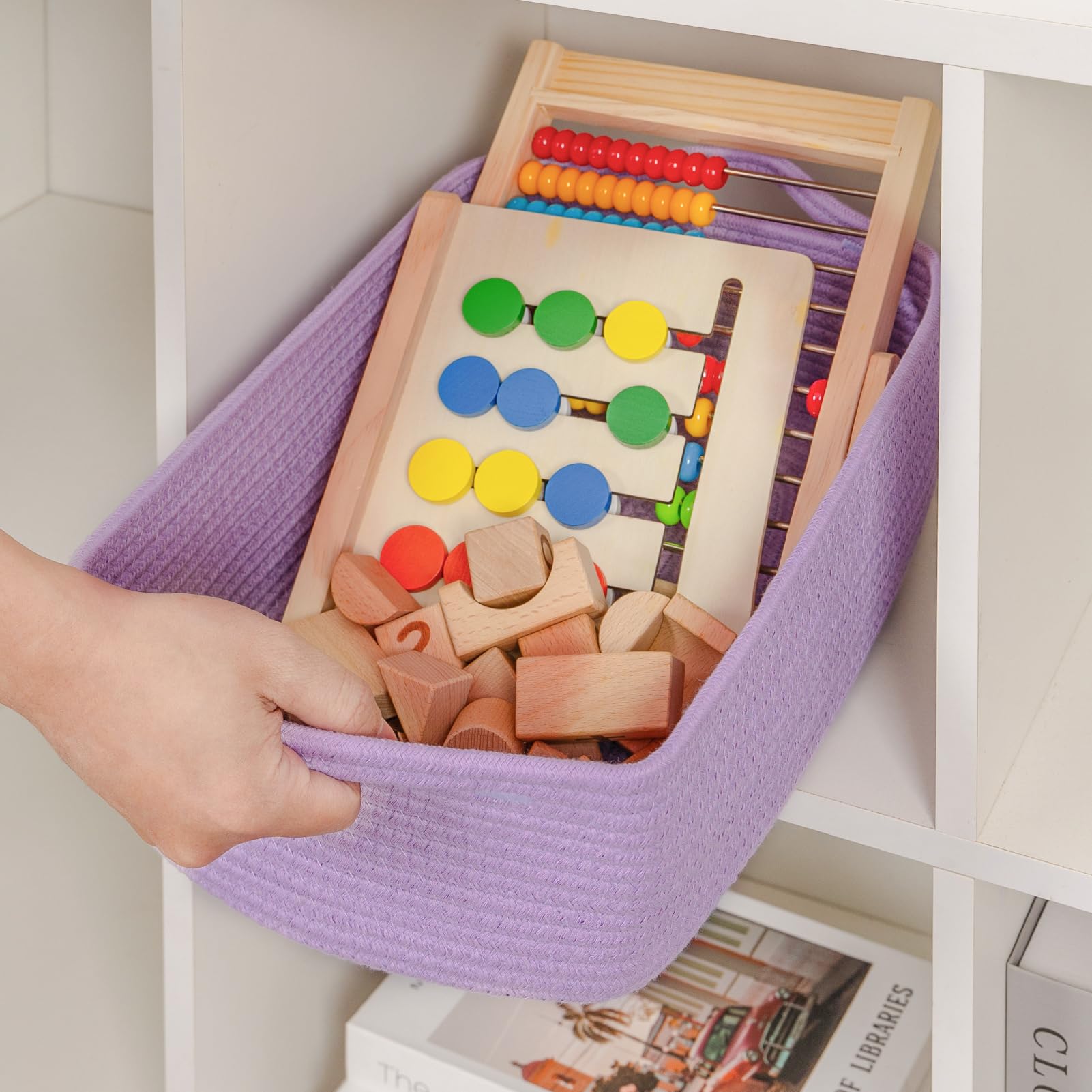 CubesLand gift-ready purple basket for gift storage.