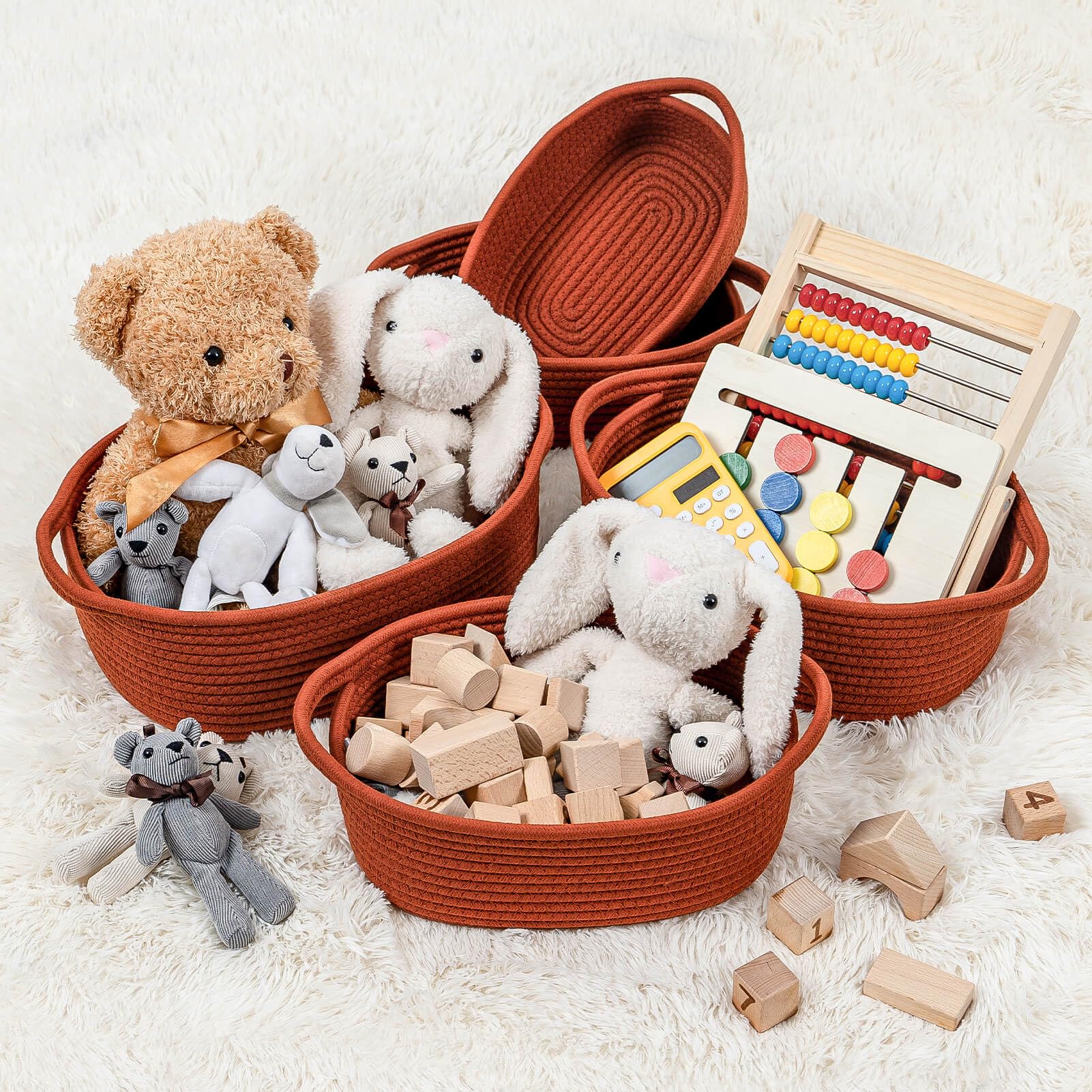 CubesLand decorative storage baskets enhance living room decor while organizing essentials