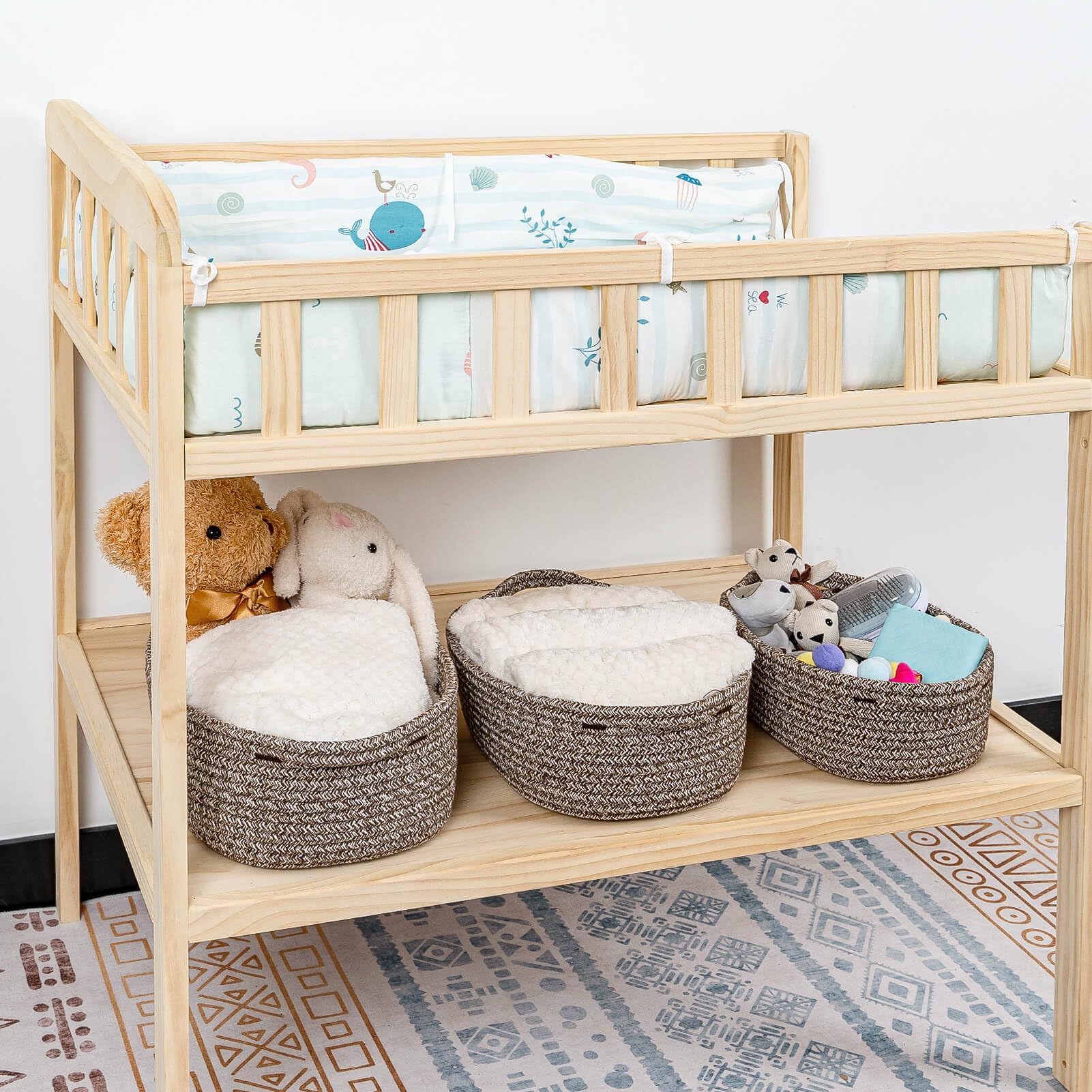 CubesLand display of seven color options to coordinate decor.
