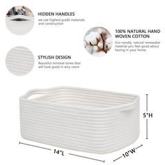 CubesLand small cotton rope basket handle close-up highlights easy access
