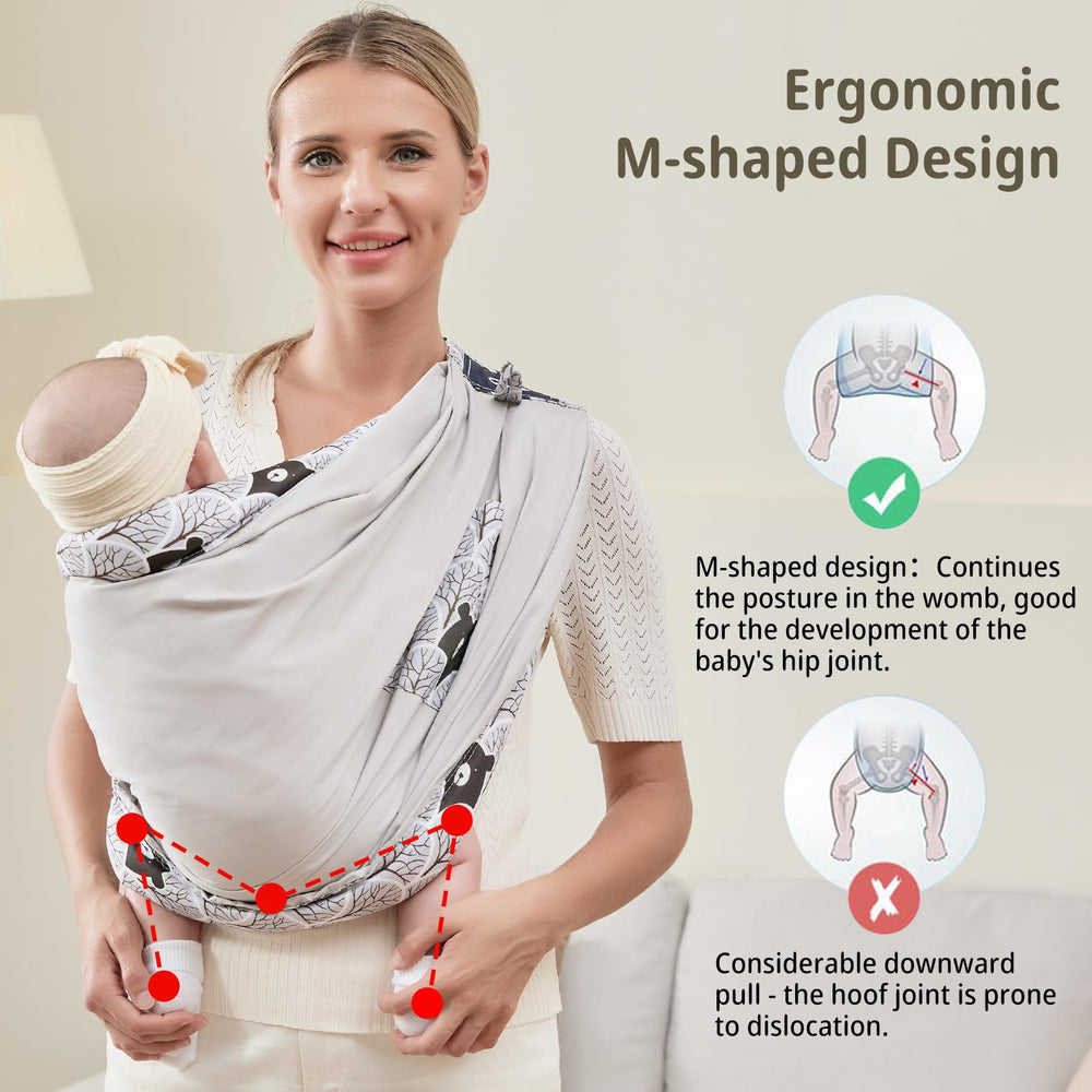 Cuby baby carrier used as breastfeeding cover for hands-free feeding