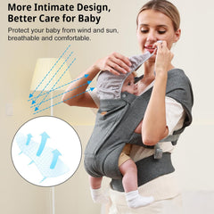 CUBY carrier shows soft knit fabric for lightweight comfort