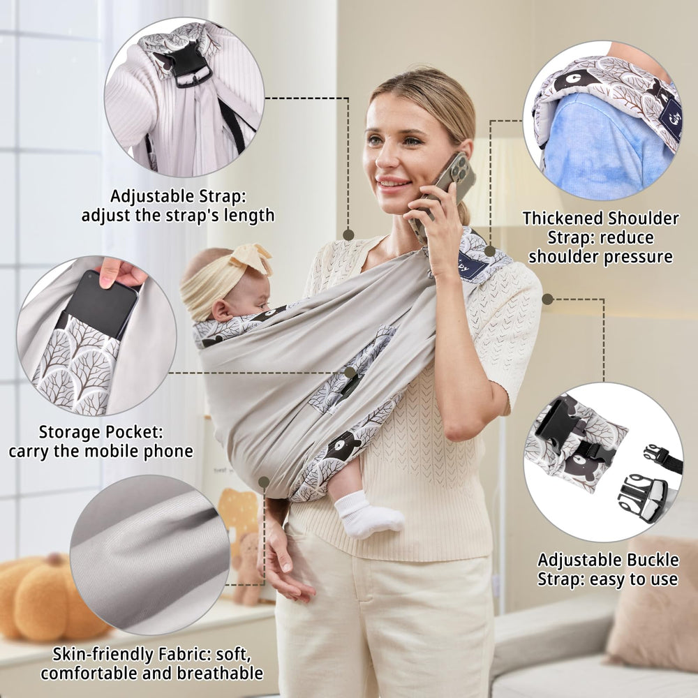 Cuby adjustable length design fits newborn to toddler securely