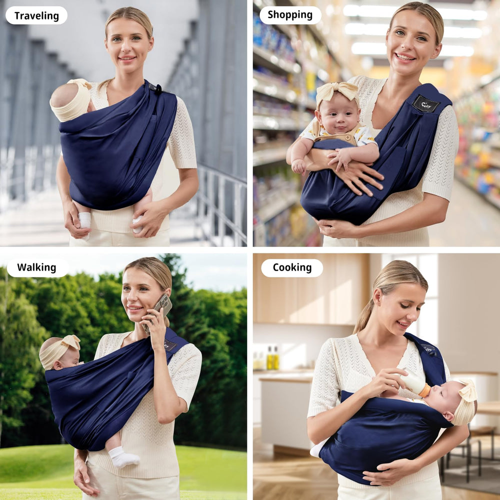 Cuby dark blue wrap with breathable fabric for year-round comfort