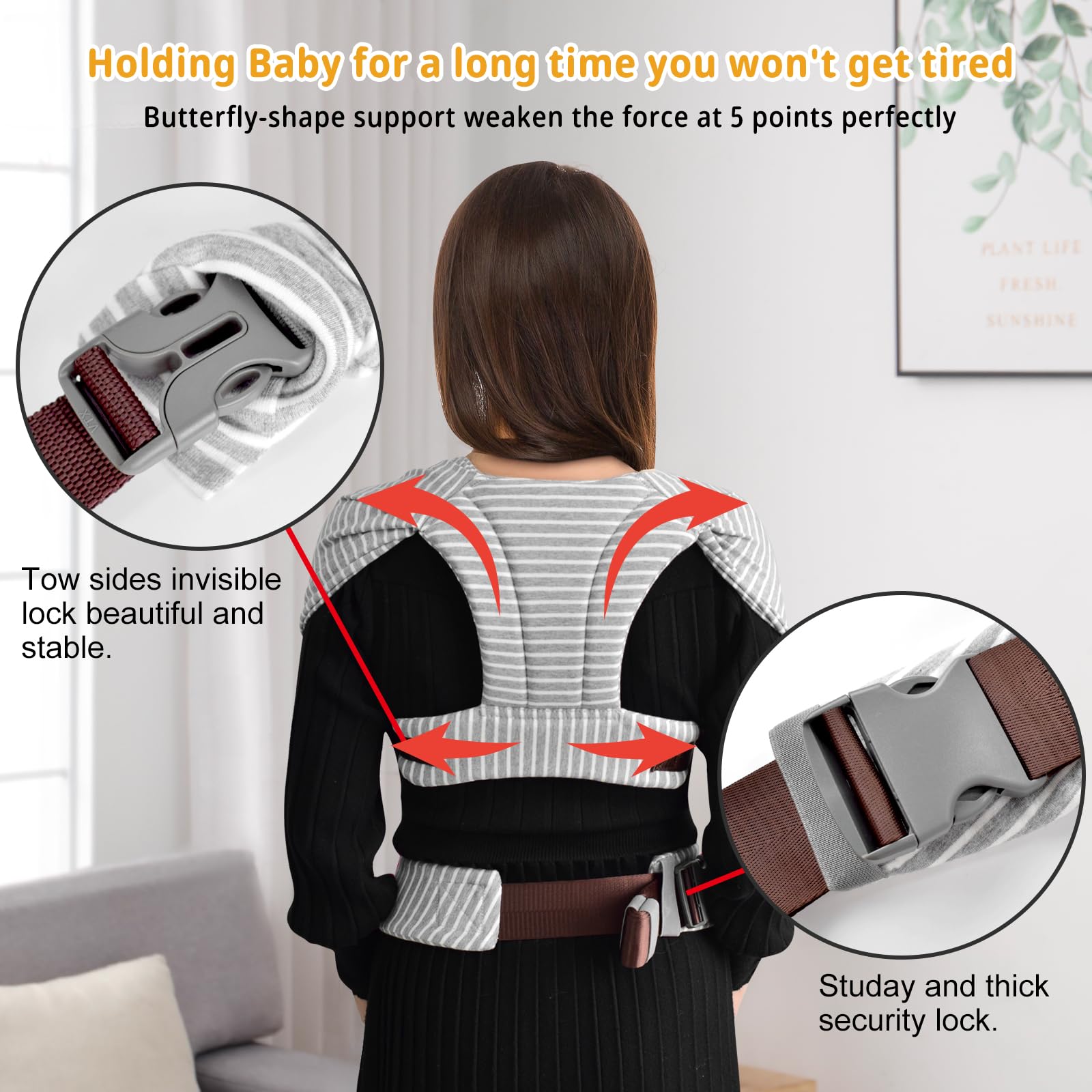 Cuby Baby Wrap one-size-fits-all design fits most caregivers for hassle-free use.