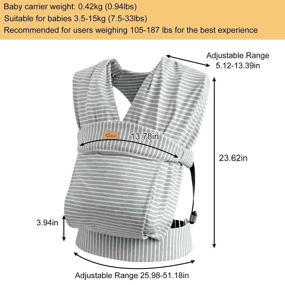 Cuby Baby Wrap travel-hands-free-wearing supports convenient babywear on outdoor trips.