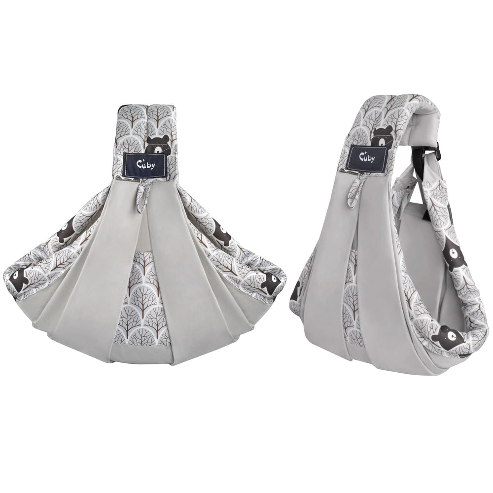 Cuby gray bear detail highlights soft, skin-friendly finish