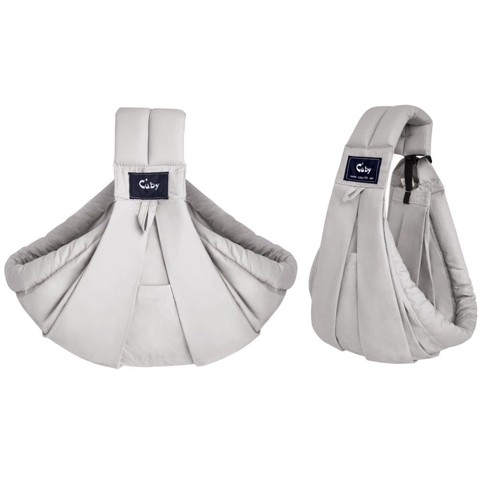 Cuby light-gray wrap portable for quick folding and travel.