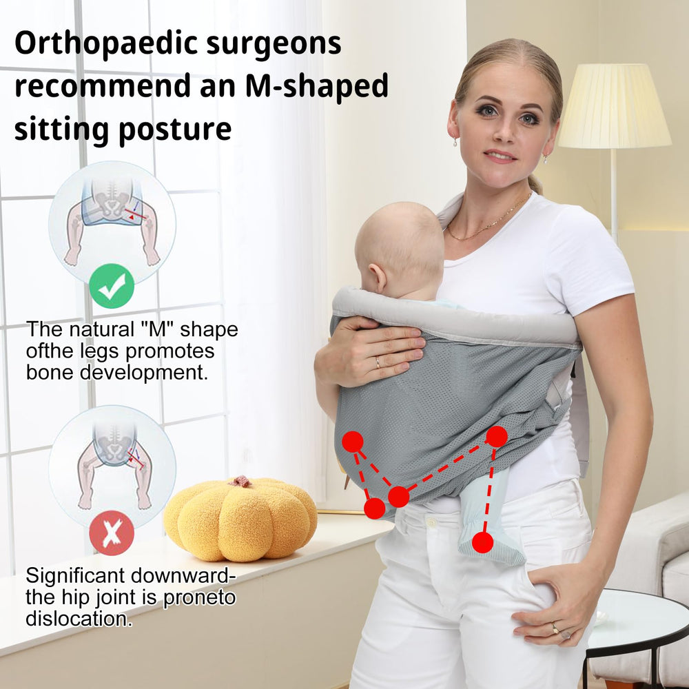 CUBY mesh baby sling lightweight and compact for on-the-go use.