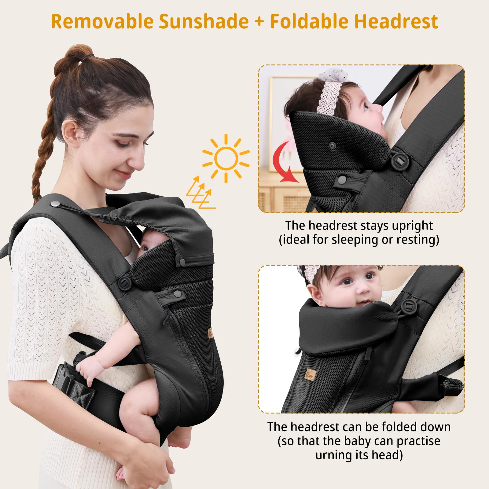 CUBY adjustable straps adapt to your growing child