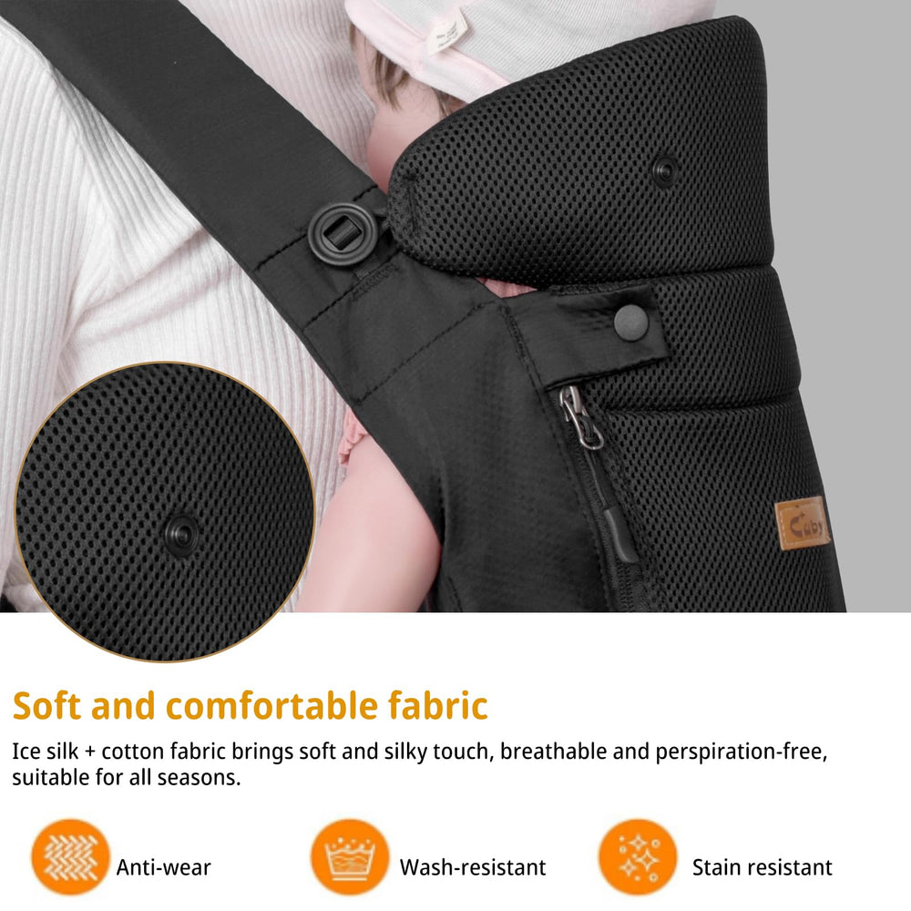 CUBY built-in storage bag keeps essentials handy