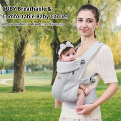 CUBY newborn carrier sunshield extended view with UPF 50+ shade