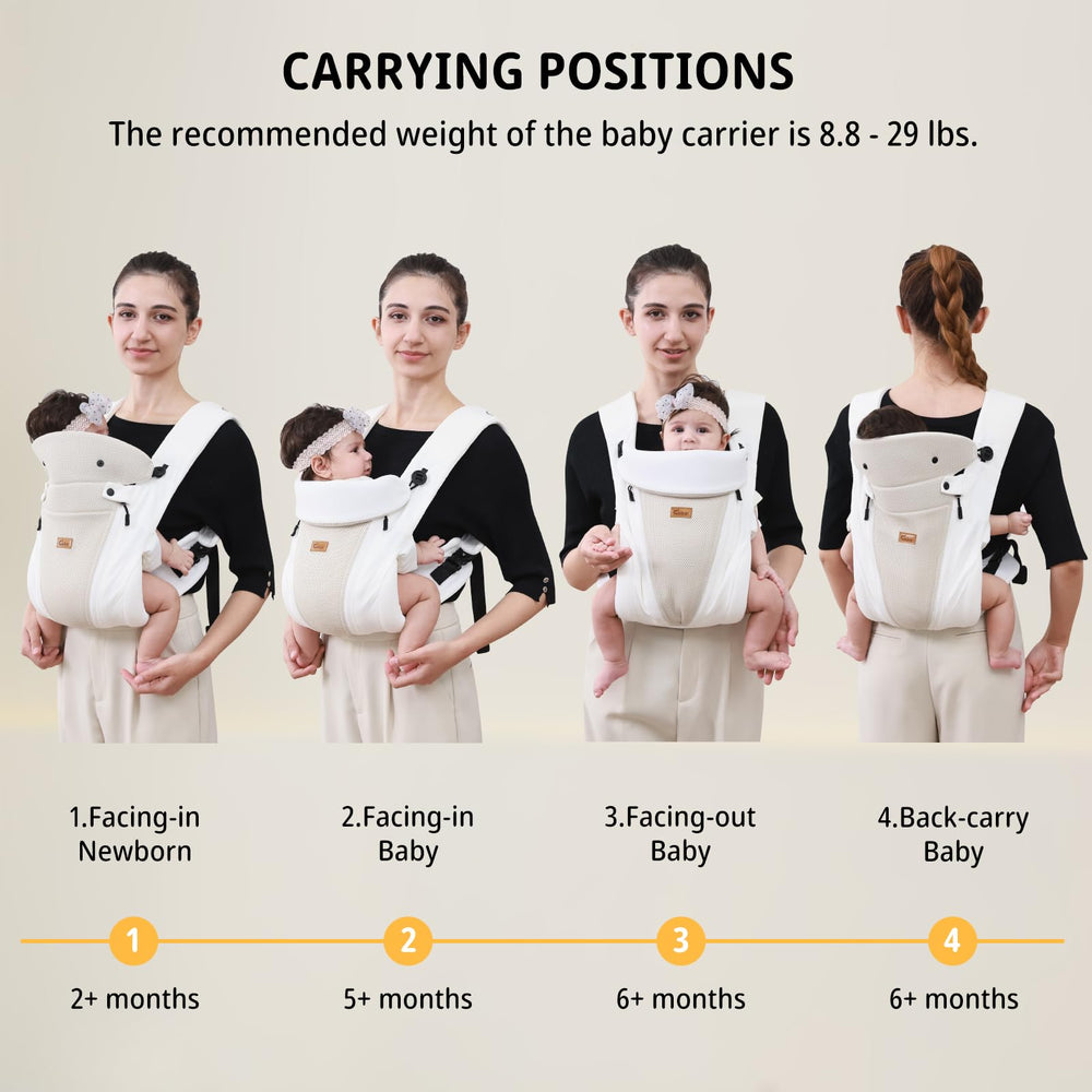 CUBY carrier with side zipper entry for easy one-person wearing