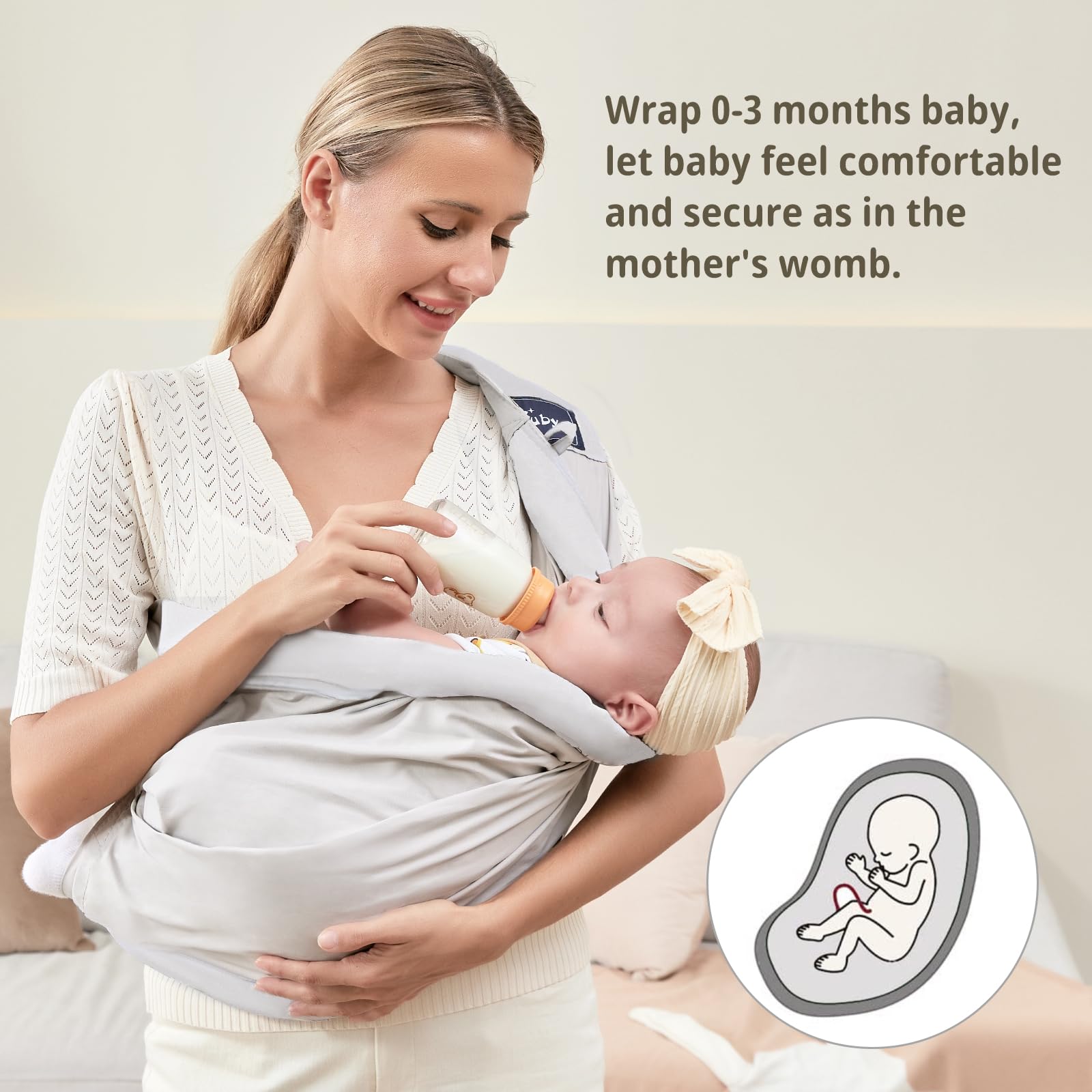 Cuby newborn-to-toddler position demonstrates versatile carry options.