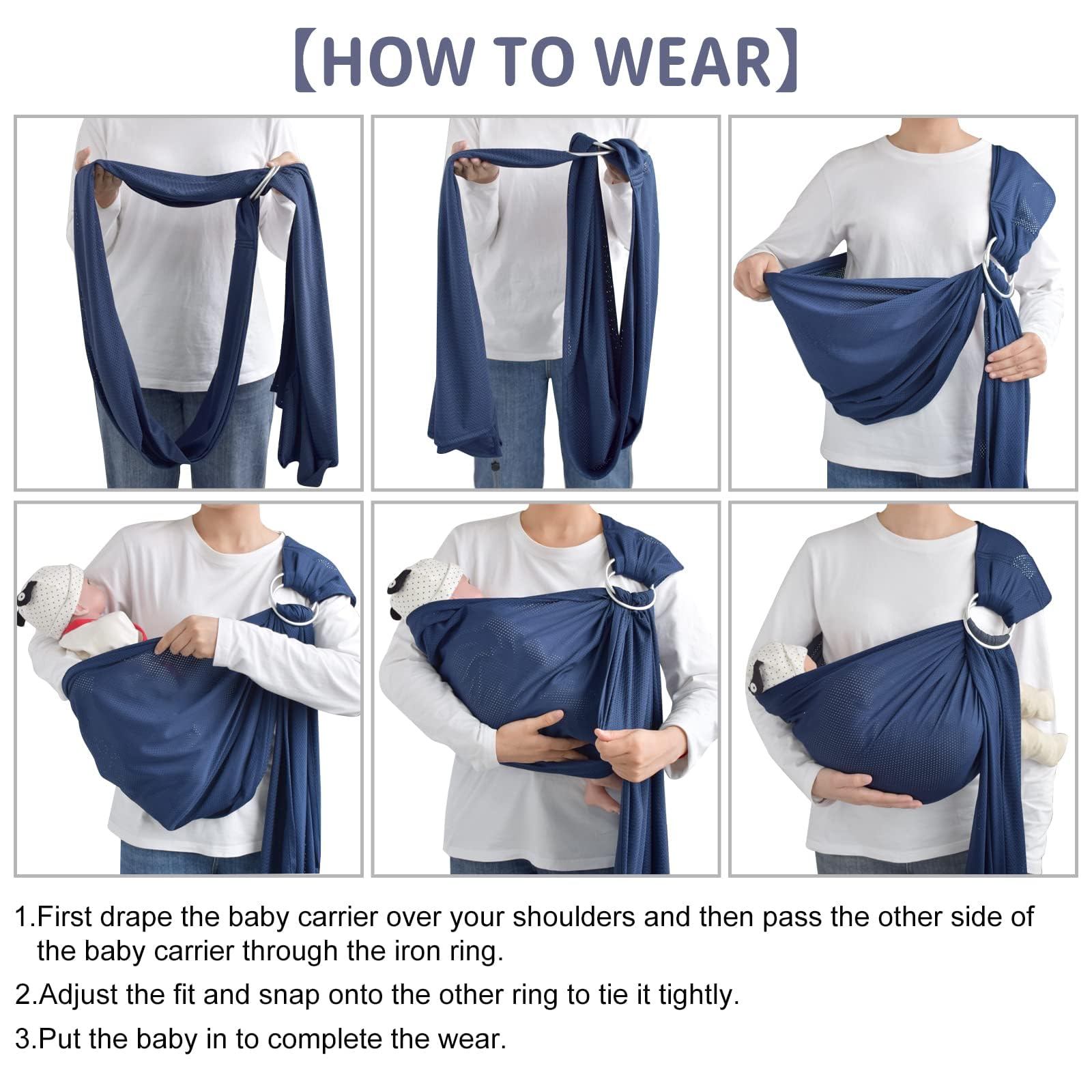 Cuby Water Baby Sling easy-clean-fabric simplifies care and maintenance.