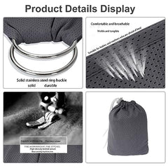 Cuby Water Baby Sling folded compact view demonstrates portable travel-ready design.