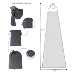 Cuby Water Baby Sling hands-free support for effortless mobility.