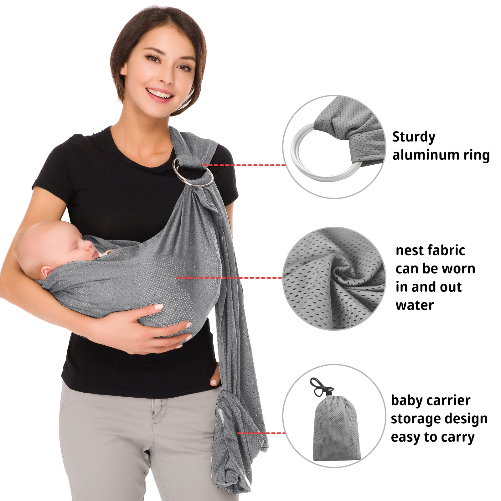 Cuby Water Baby Sling lightweight-design supports easy daily use for parents.