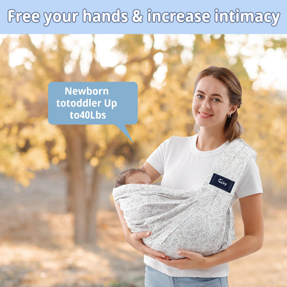 CUBY Wrap nursing-cover use in a casual, hands-free setting.