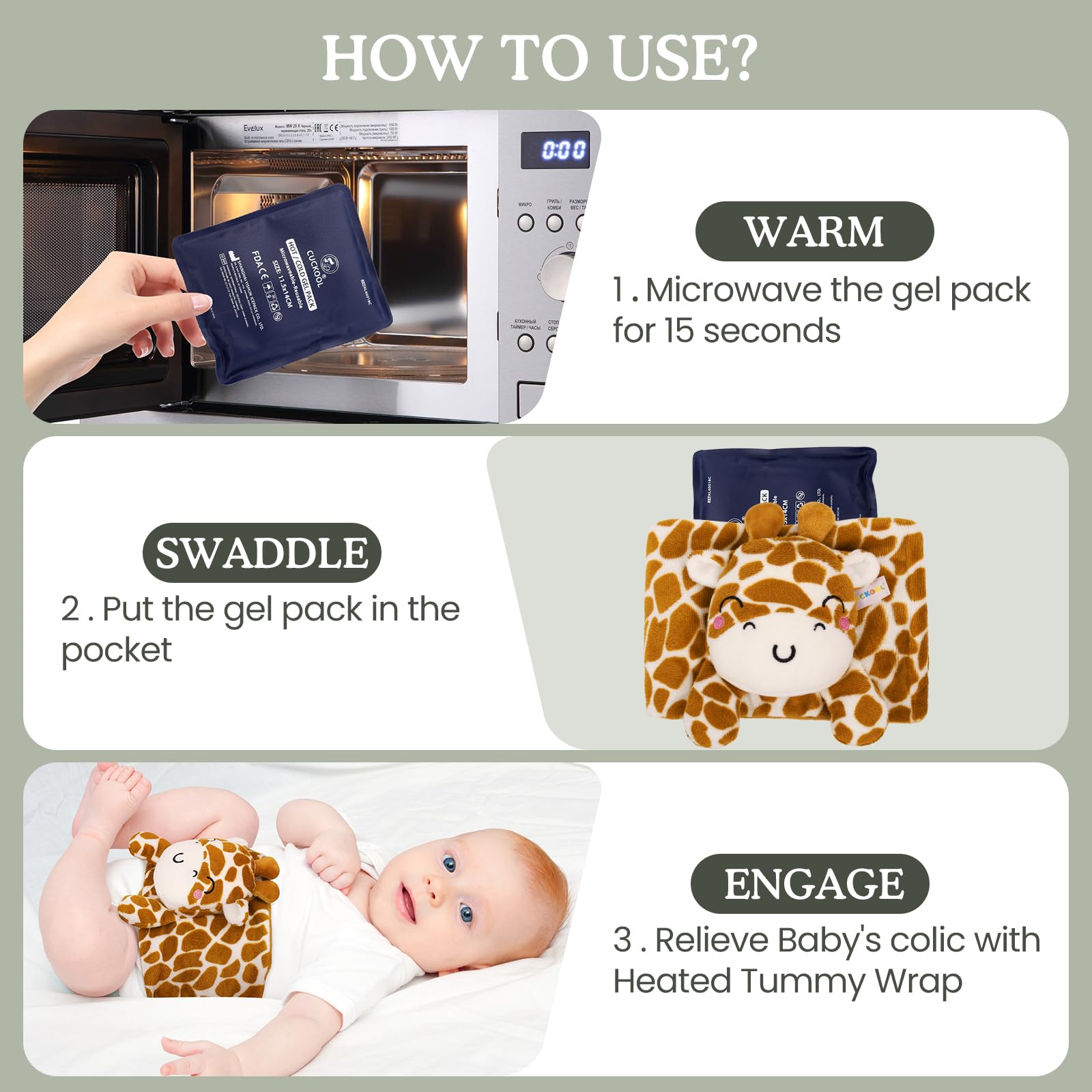 Cuckool washable plush belt stays cozy and easy to clean.
