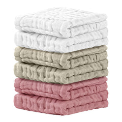 Cuddle Campus baby washcloths with soft muslin and high absorbency for bath time