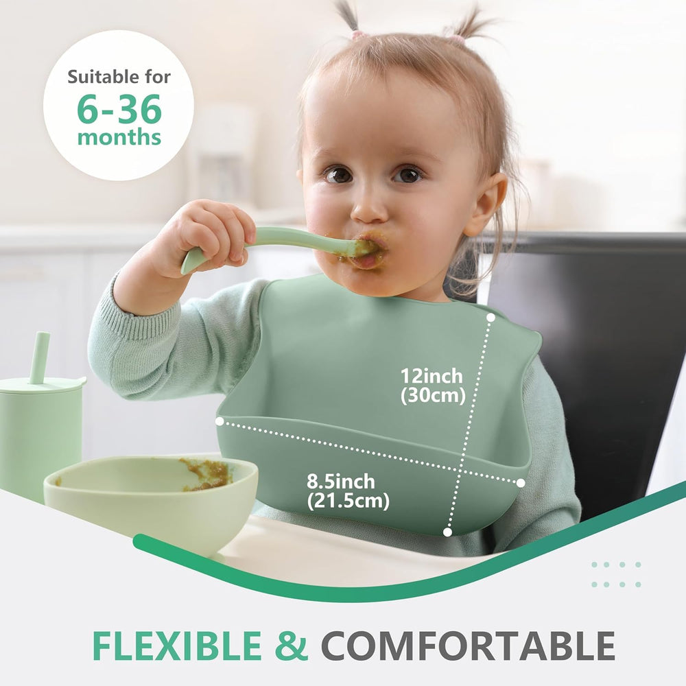 Cuddle Campus expandable pocket catches more food and reduces mess