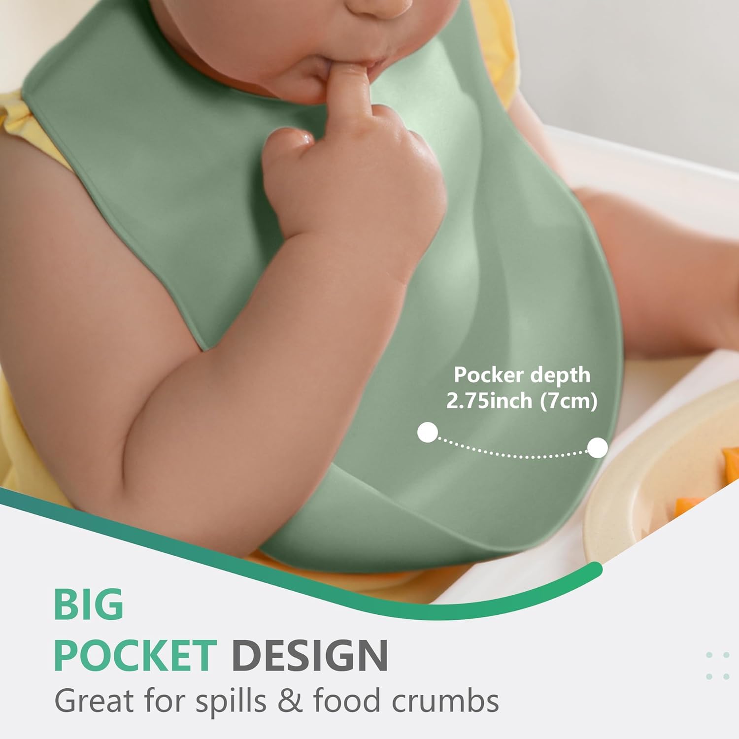 Cuddle Campus food-grade silicone bibs for safe, durable mealtime use