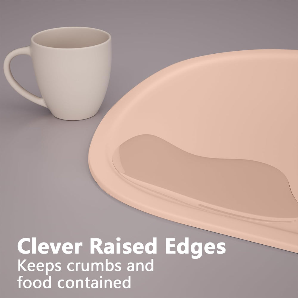 Cuddle Campus dishwasher-safe placemats ready for quick cleanup after meals.