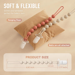 Cuddle Campus food-grade silicone beads shown for easy cleaning and baby-safe use