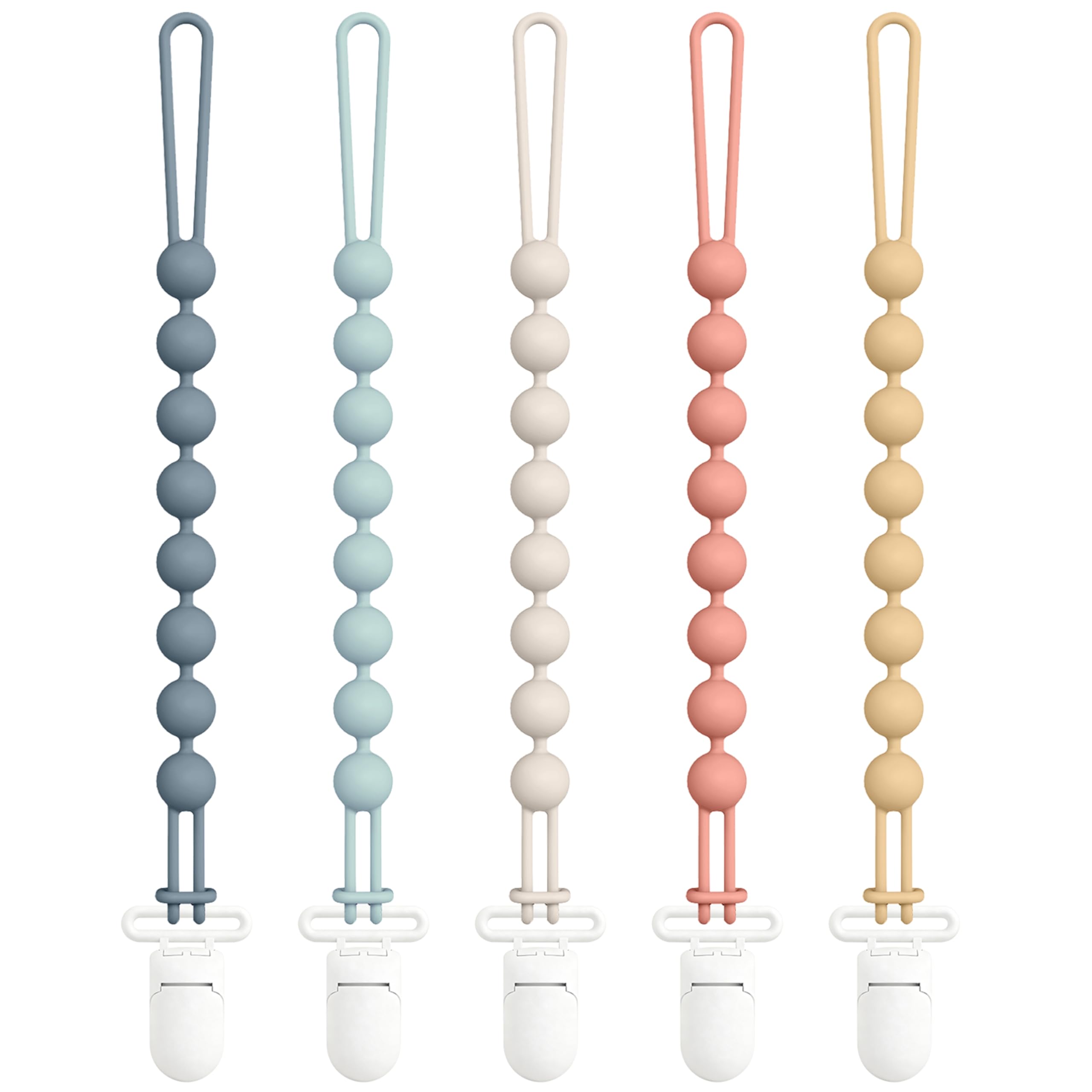 Cuddle Campus one-piece silicone pacifier clip reduces loose parts for safer everyday use