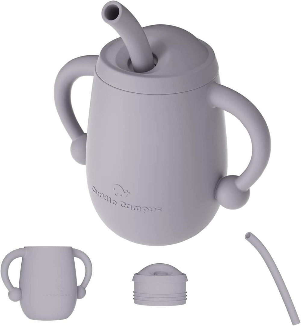 Cuddle Campus silicone baby training cup open cup enables easy sipping for toddlers.