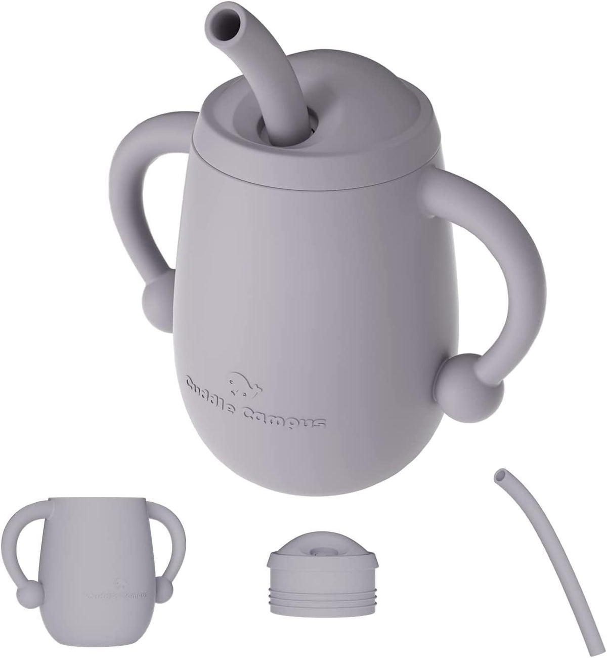 Cuddle Campus silicone baby training cup open cup enables easy sipping for toddlers.