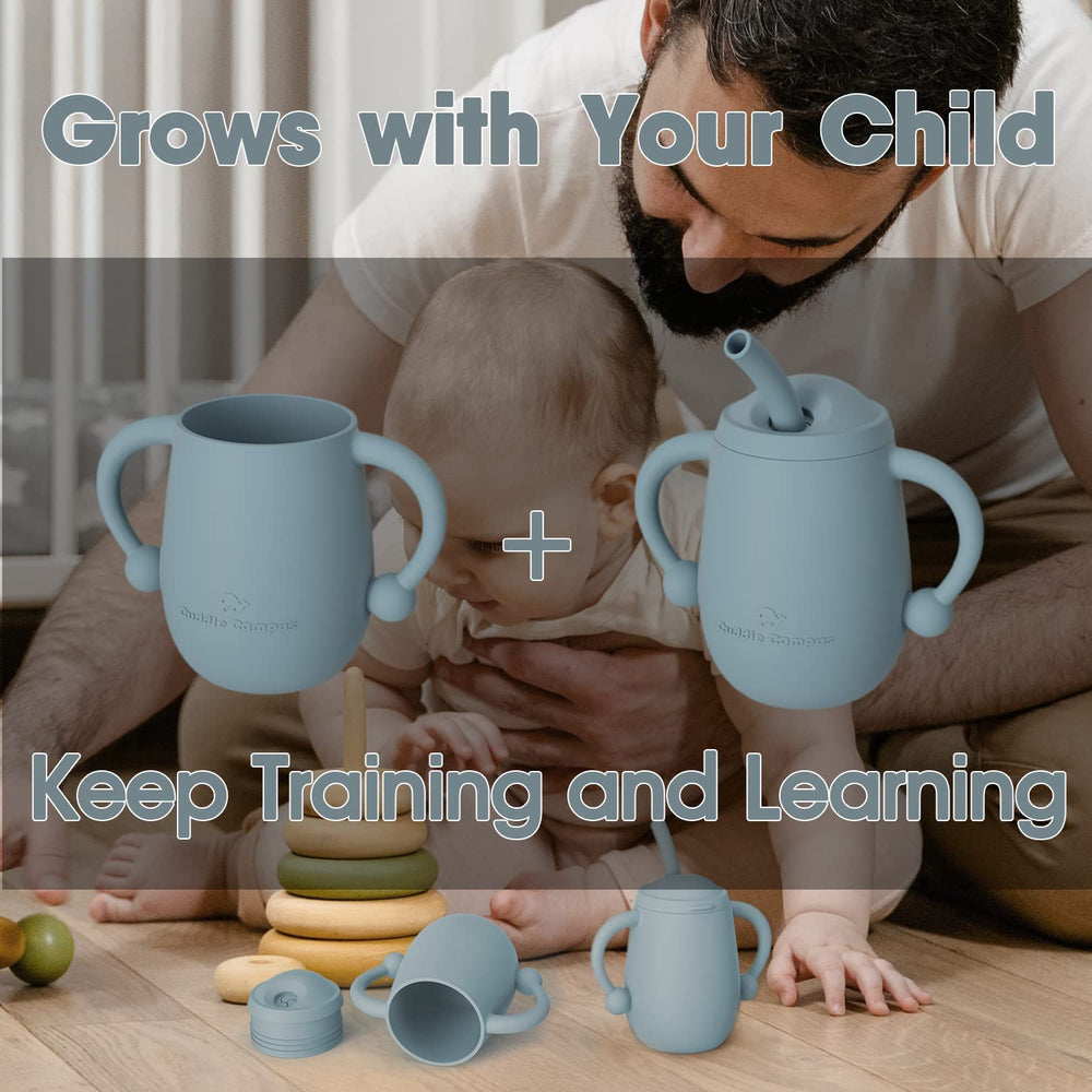 Cuddle Campus silicone straw option encourages practicing sipping