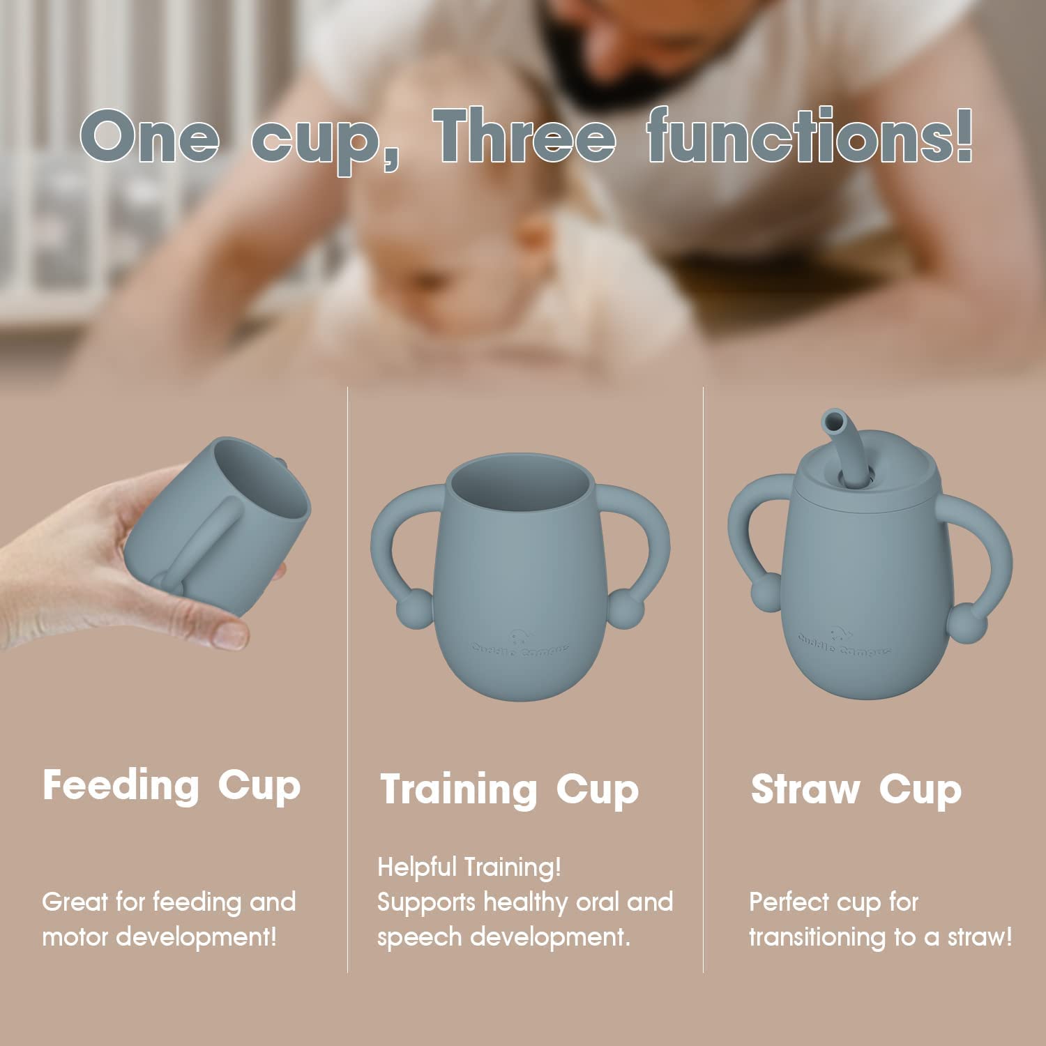 Cuddle Campus weighted-base demonstrates stability to reduce spills during sippy sessions