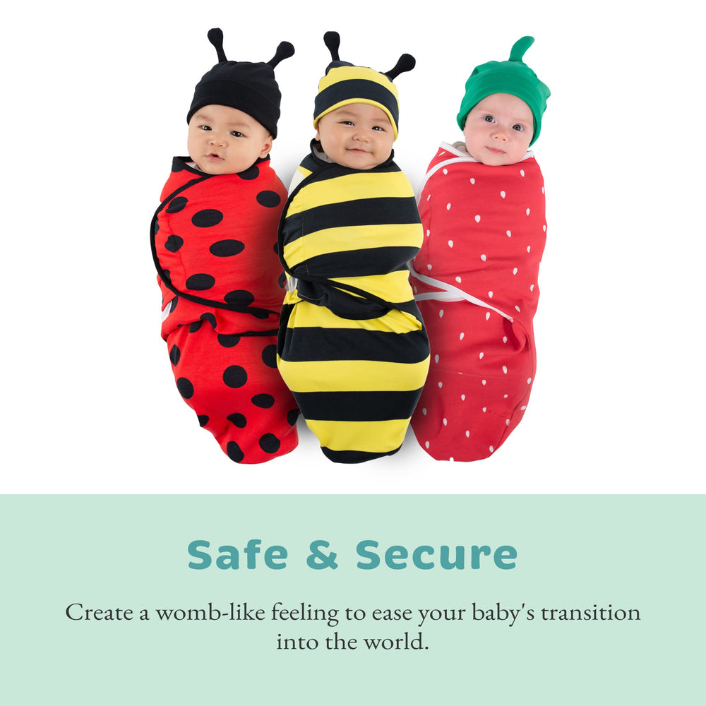 Cuddle Club Swaddle easy application demonstrates quick, gentle wrap for newborns.
