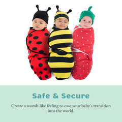 Cuddle Club Swaddle easy application demonstrates quick, gentle wrap for newborns.