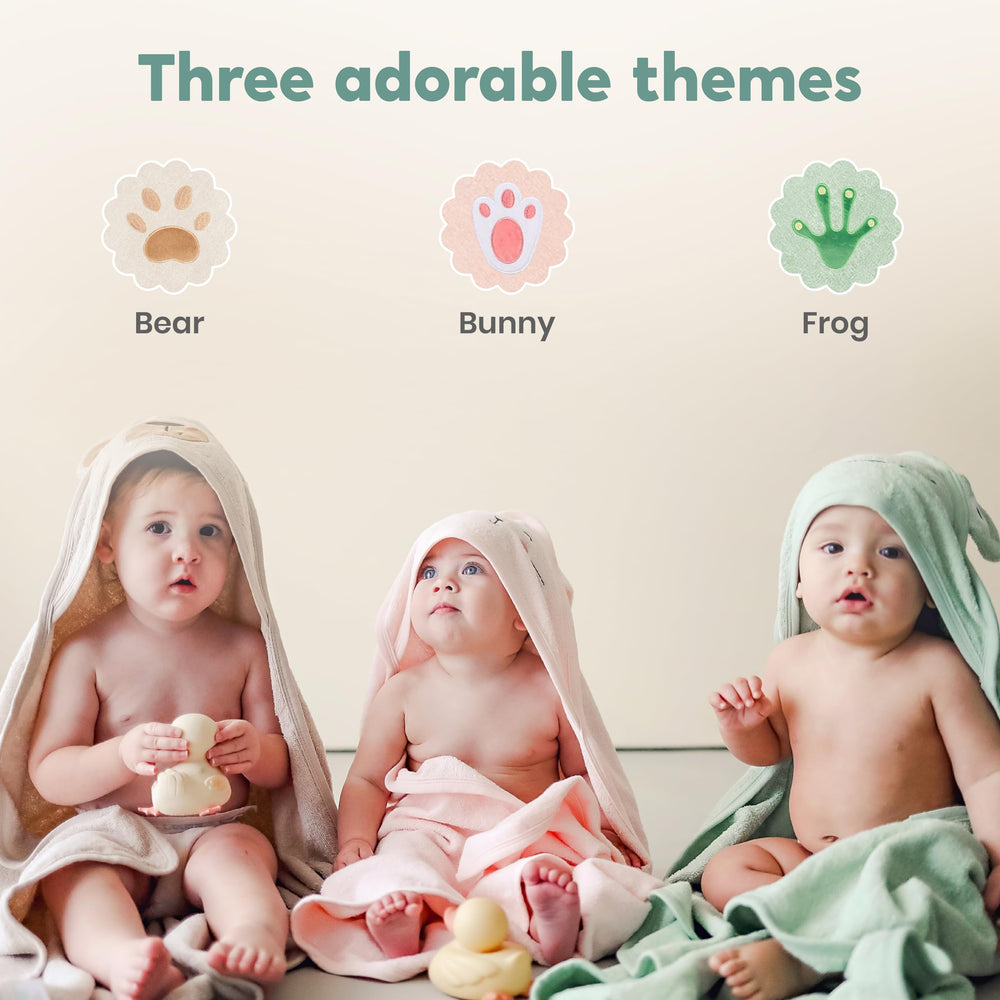 CuddleBug bath-time-bonding soft towel set enhances cozy post-bath snuggles