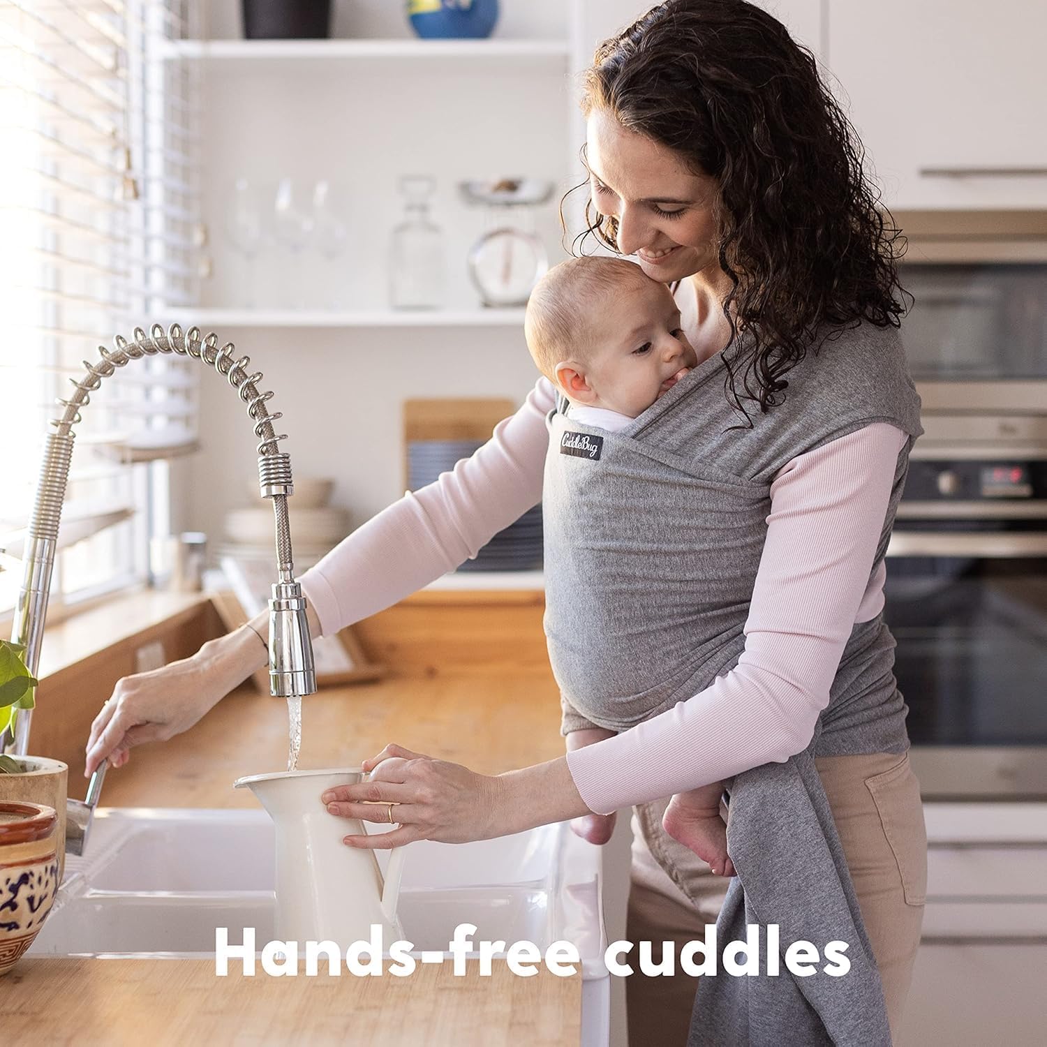 CuddleBug breastfeeding-on-the-go demonstrates discreet nursing convenience.