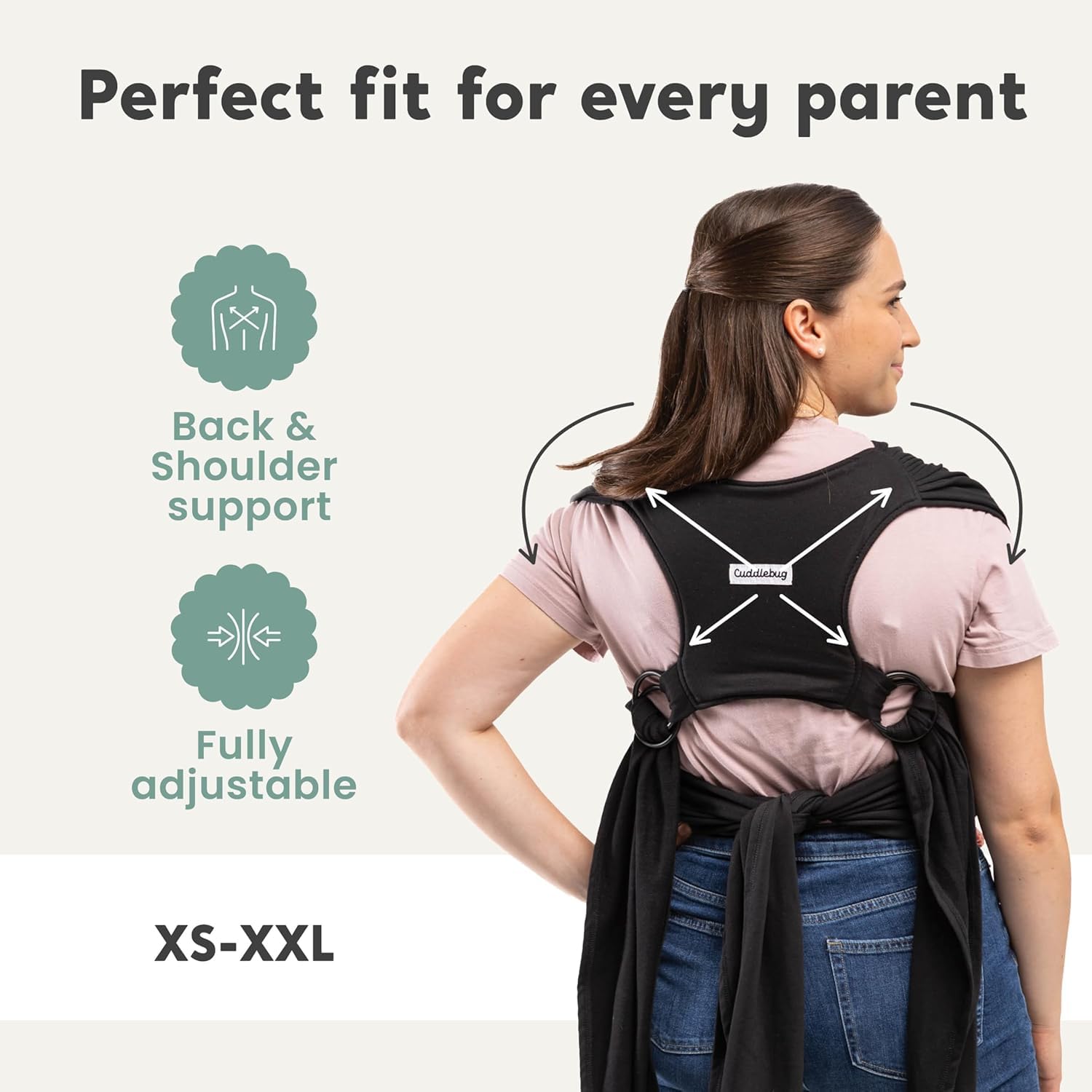 CuddleBug CuddleCarry skin-to-skin bonding image shows close parent-baby contact