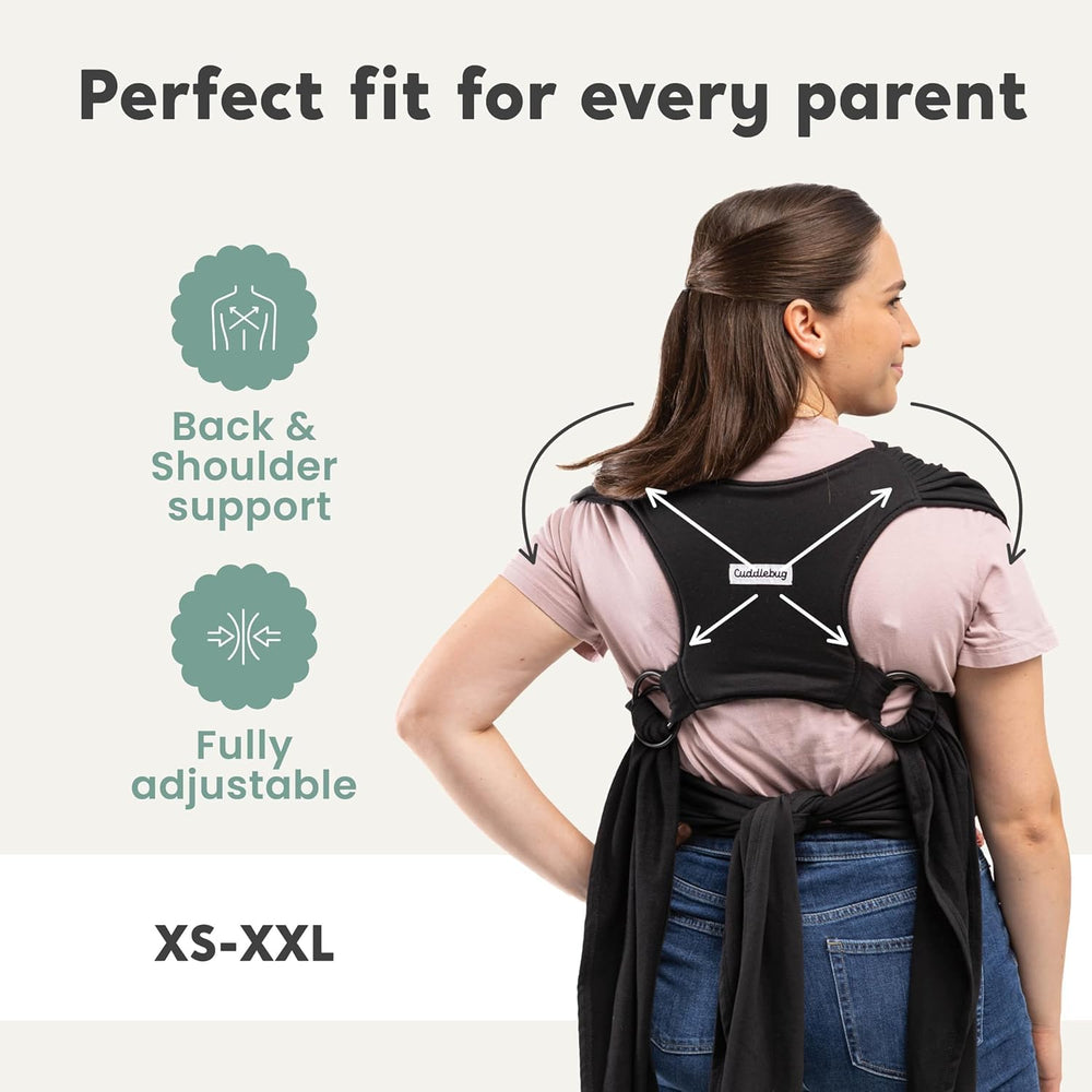 CuddleBug CuddleCarry skin-to-skin bonding image shows close parent-baby contact