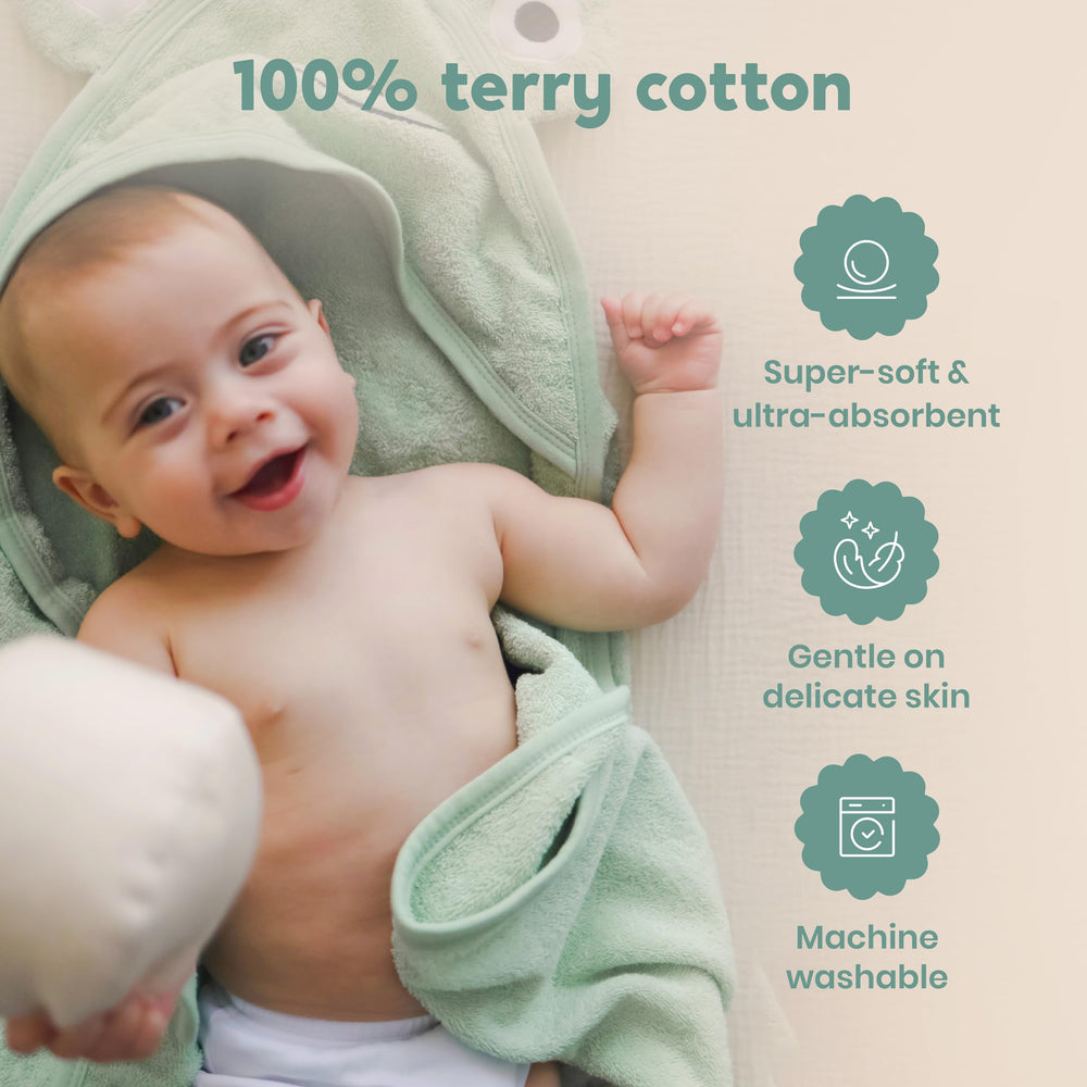 CuddleBug hooded-towel-absorbent-quick-dry dries little bodies fast after bath