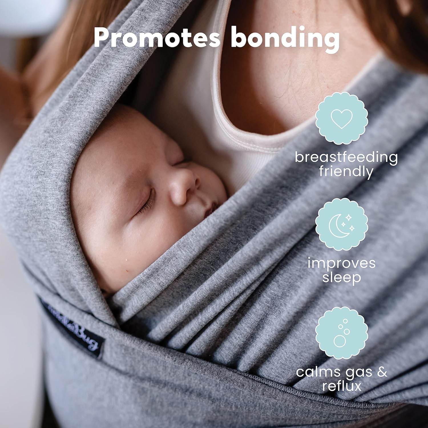 CuddleBug one-size-fits-all adjustability fits a wide range of wearers.