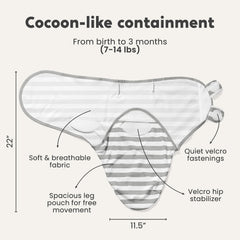 CuddleBug swaddles showcase a cozy cocoon-fit for calm naps.