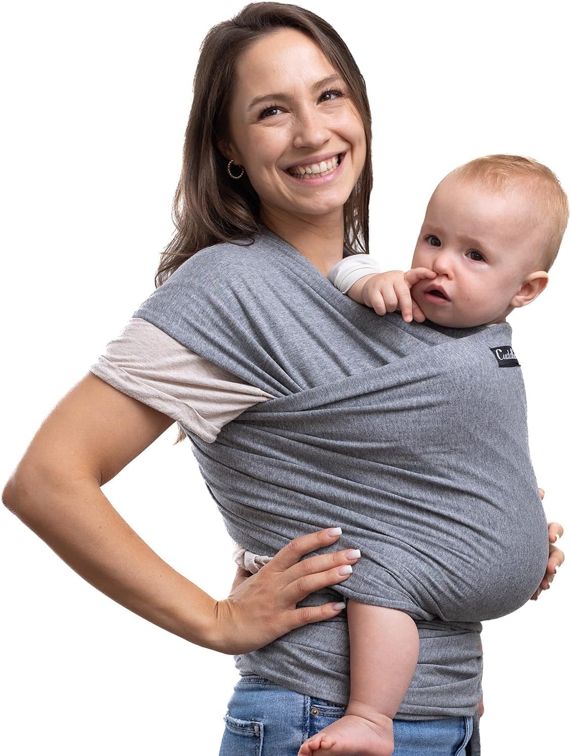 CuddleBug wrap soft cotton-spandex close-up for a cozy, comfortable carry.