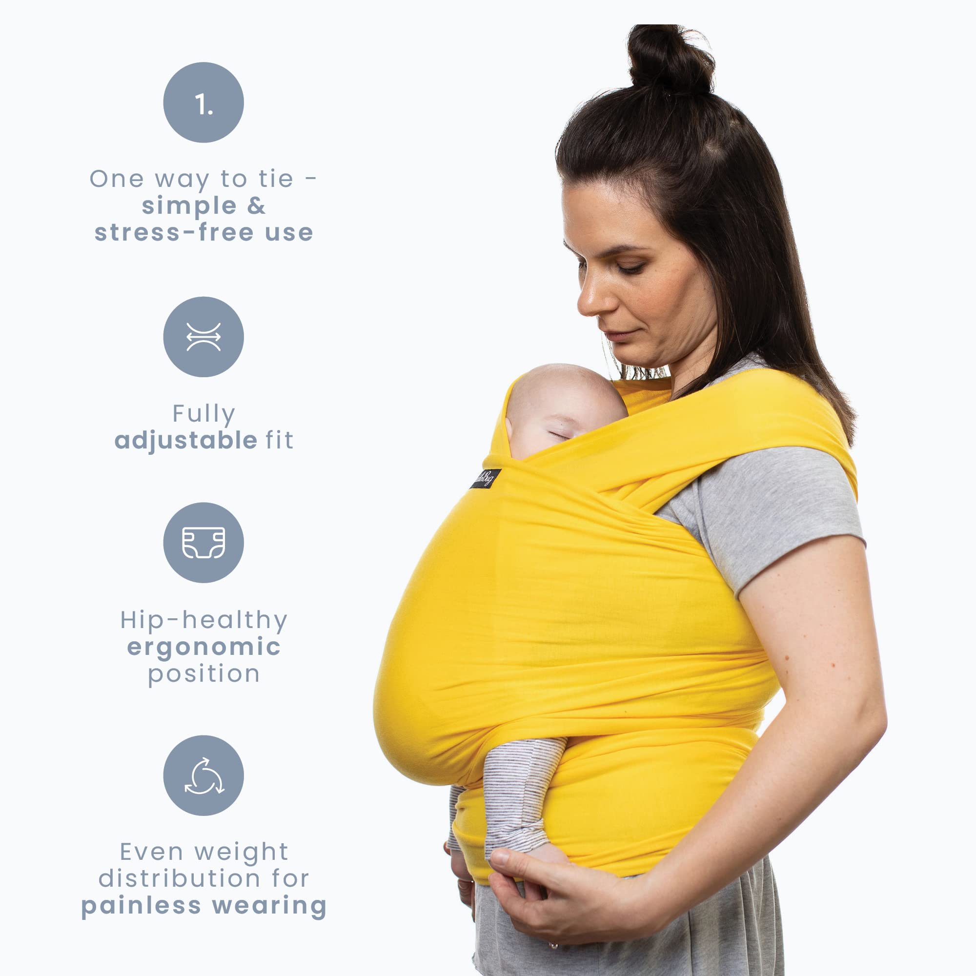 CuddleBug yellow carrier style adds sunny everyday practicality.