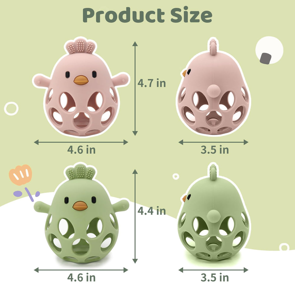 CuddleCubs Creations teether green color enhances visual interest during play