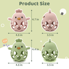 CuddleCubs Creations teether green color enhances visual interest during play