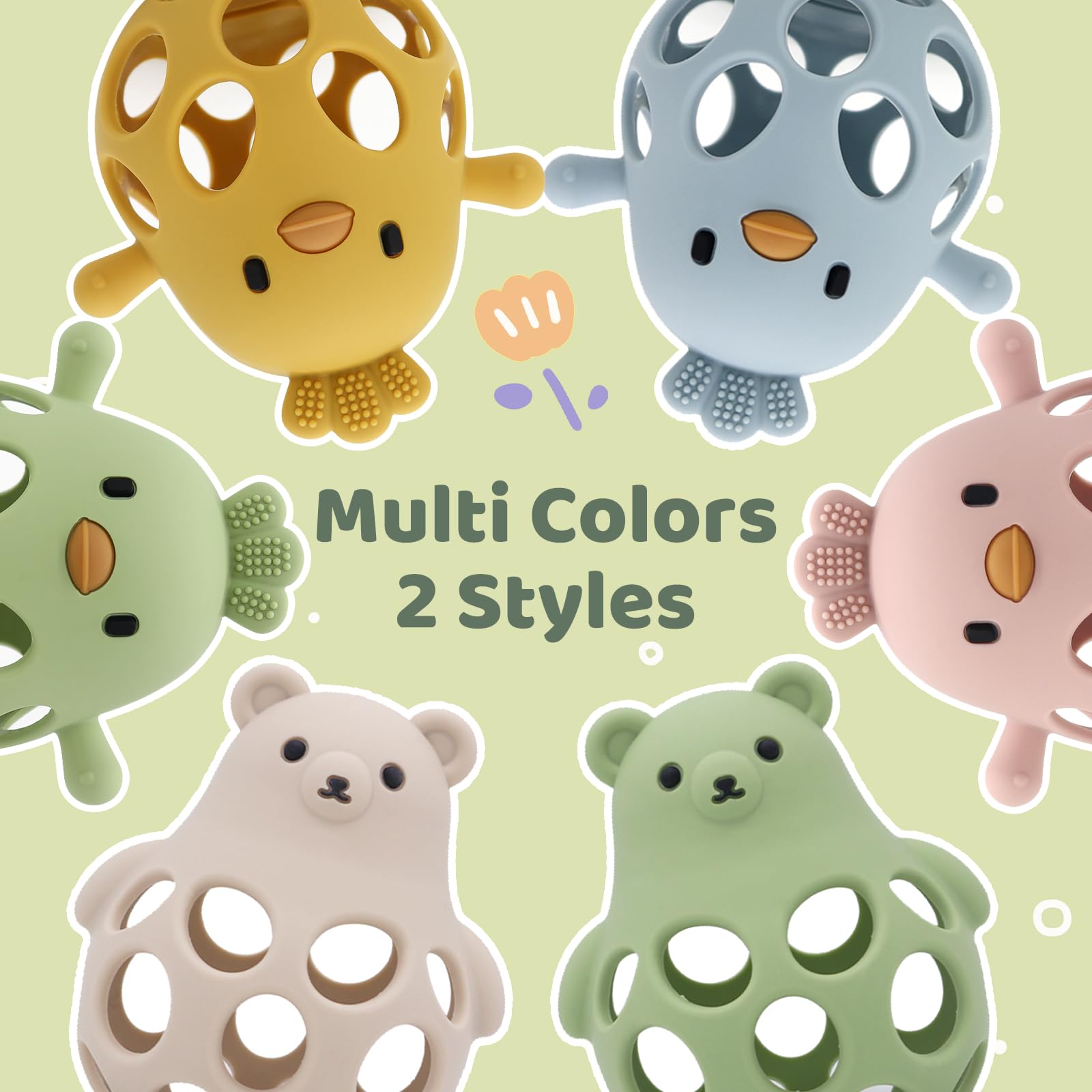 CuddleCubs Creations teether held in small hands for soothing moments
